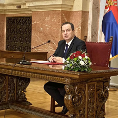 15 February 2022 The Speaker of the National Assembly of the Republic of Serbia Ivica Dacic signs the Decision calling the elections 